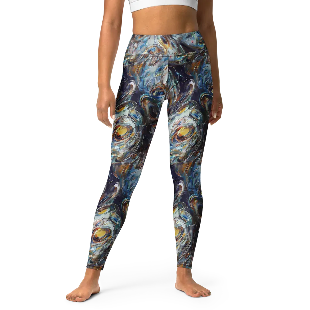 Mercury Bloom on Yoga Leggings — Front