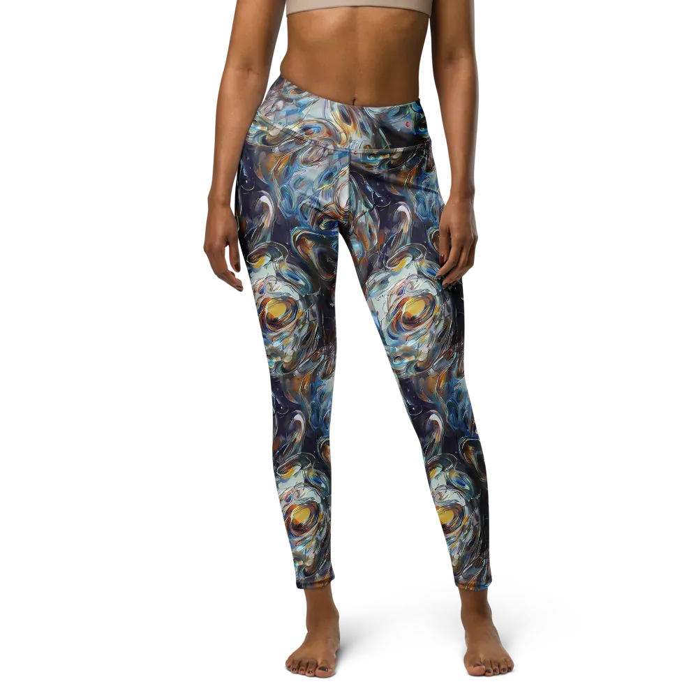 Mercury Bloom on Yoga Leggings — Front
