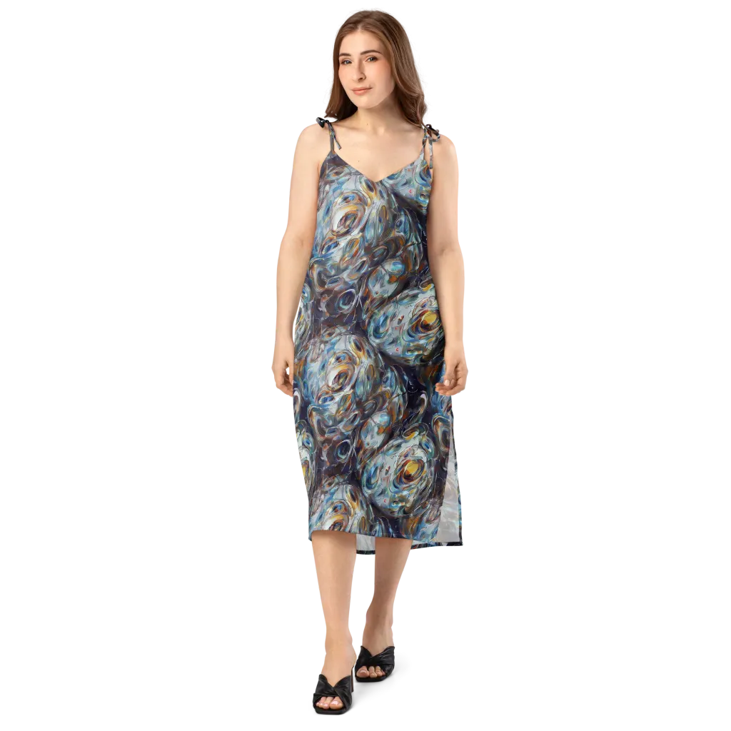 Mercury Bloom on Slip Dress — Front