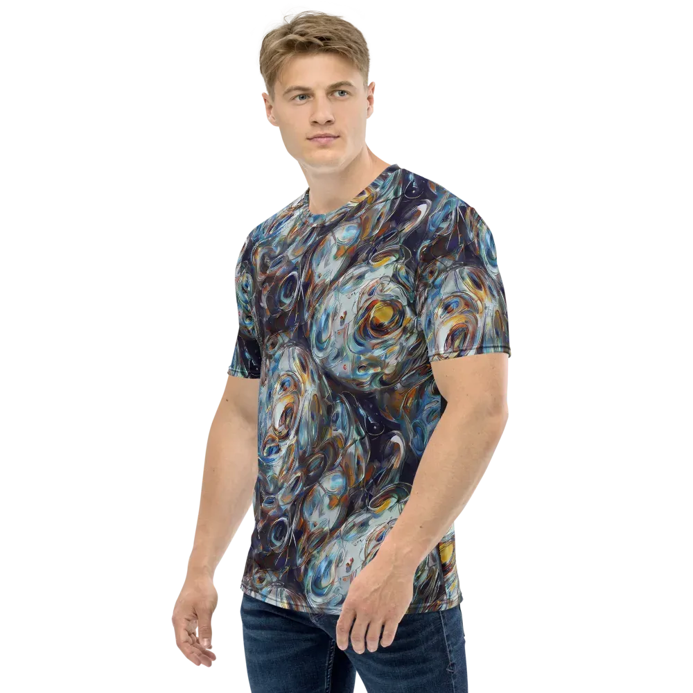 Mercury Bloom on Men's Crew Neck T-Shirt — Left