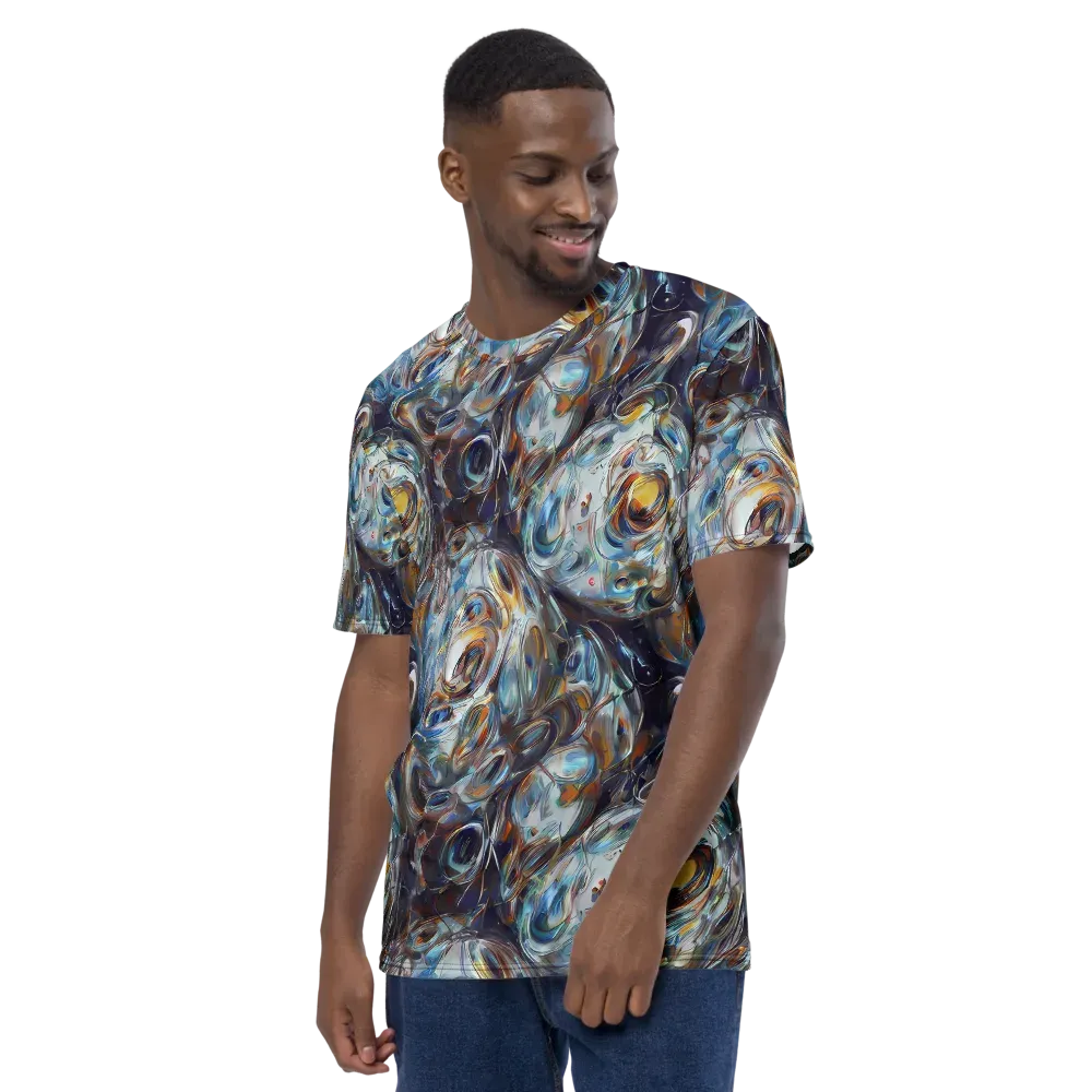 Mercury Bloom on Men's Crew Neck T-Shirt — Left