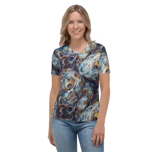 Mercury Bloom on a Women's Crew Neck T-Shirt