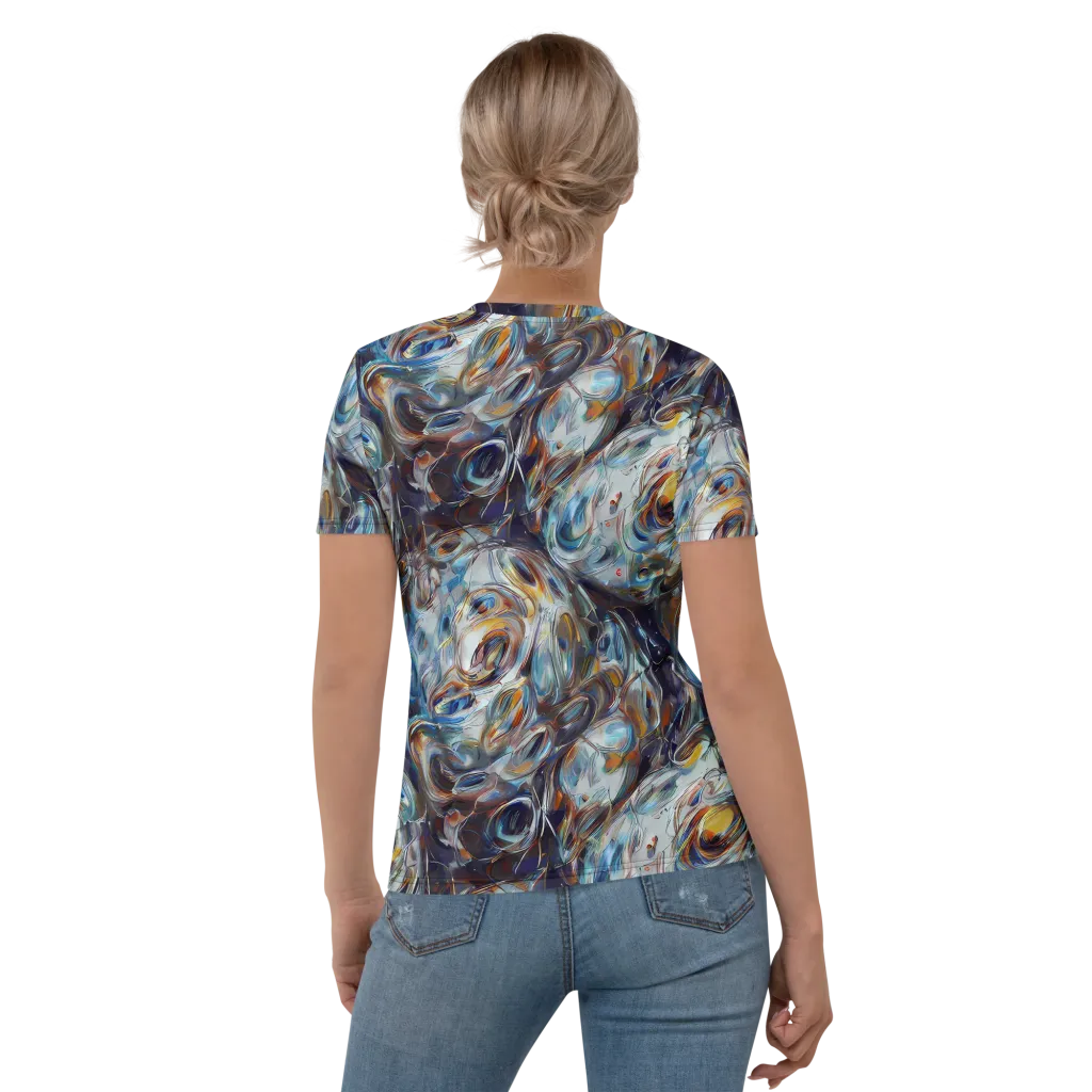 Mercury Bloom on Women's Crew Neck T-Shirt — Back