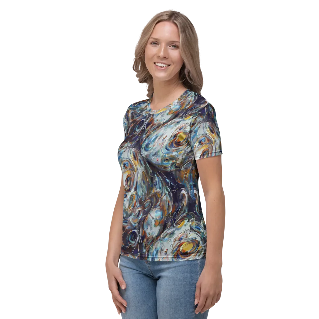 Mercury Bloom on Women's Crew Neck T-Shirt — Left