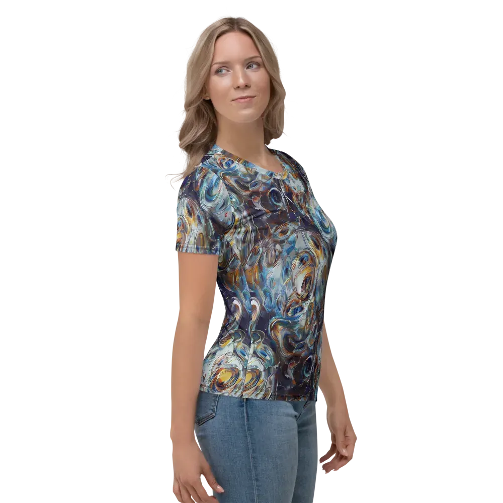 Mercury Bloom on Women's Crew Neck T-Shirt — Right