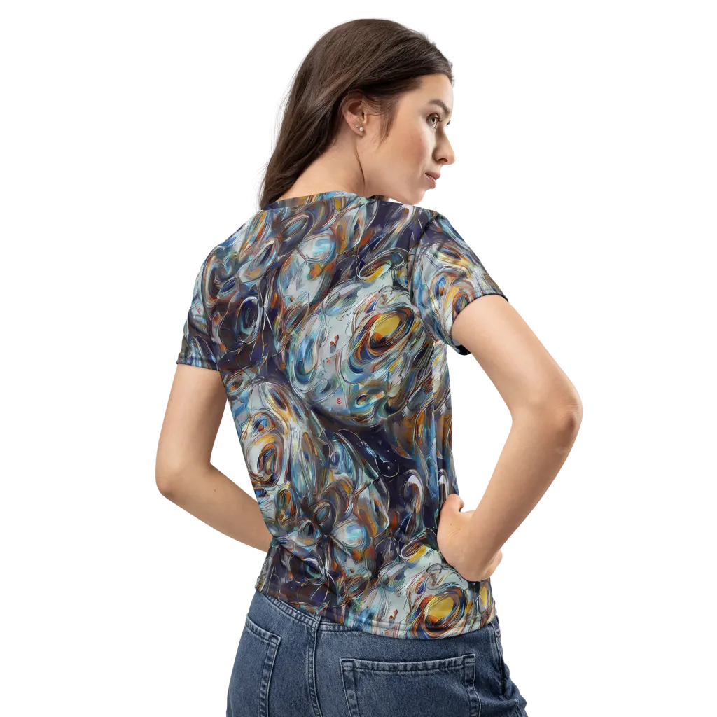 Mercury Bloom on Women's Crew Neck T-Shirt — Back