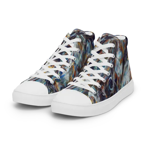 Mercury Bloom on a Women's High Top Canvas Shoes