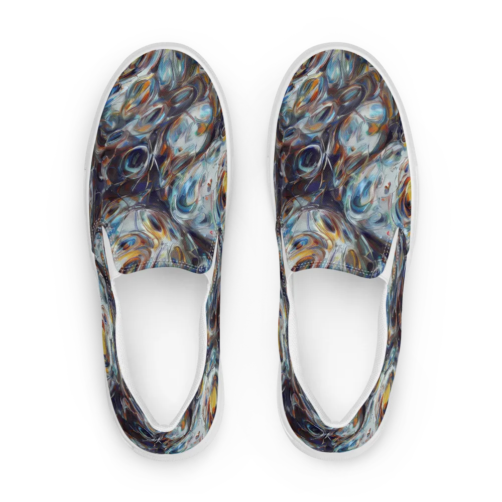 Mercury Bloom on Men's Slip-On Canvas Shoes — Front