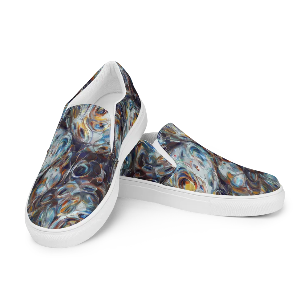 Mercury Bloom on Men's Slip-On Canvas Shoes — Left Front
