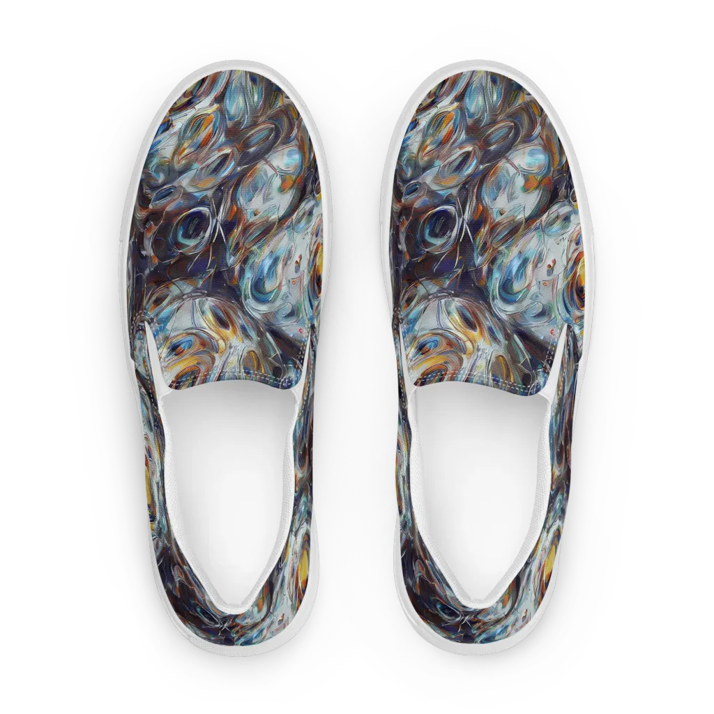 Mercury Bloom on Women's Slip-On Canvas Shoes — Front