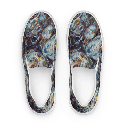 Mercury Bloom on a Women's Slip-On Canvas Shoes