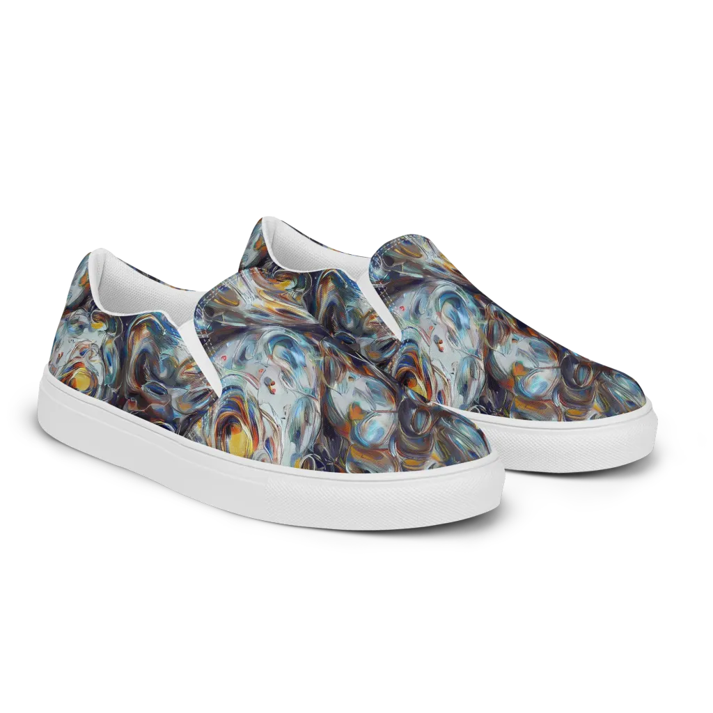 Mercury Bloom on Women's Slip-On Canvas Shoes — Right Front