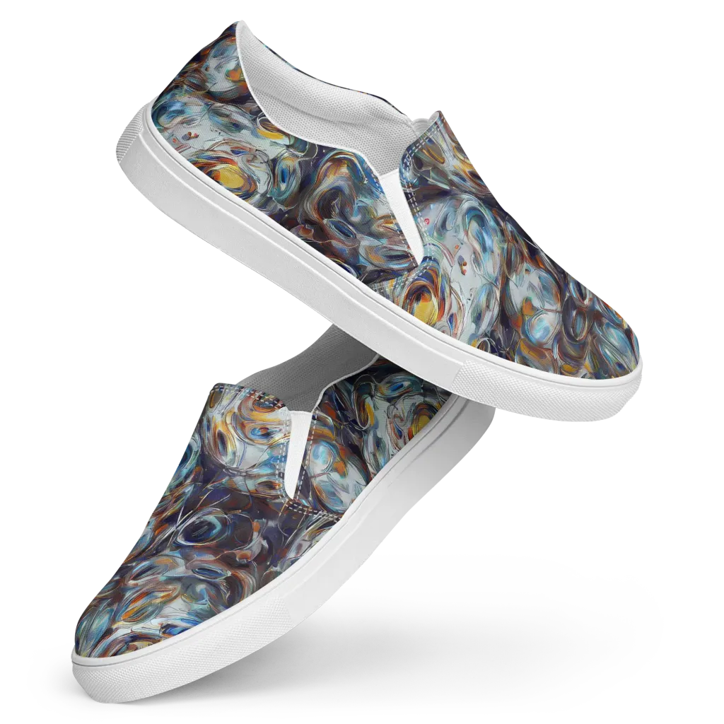 Mercury Bloom on Women's Slip-On Canvas Shoes — Front