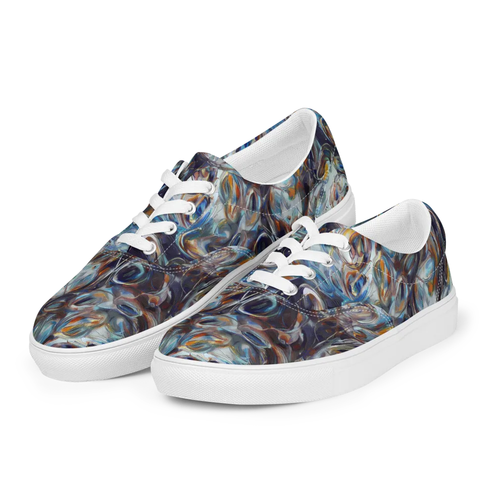 Mercury Bloom on Men's Lace-Up Canvas Shoes — Left Front
