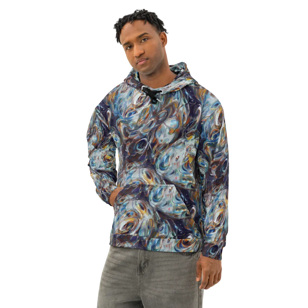 Mercury Bloom on Cotton Hoodie — Left Front