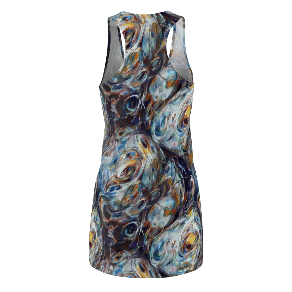 Mercury Bloom on Racerback Dress — Back