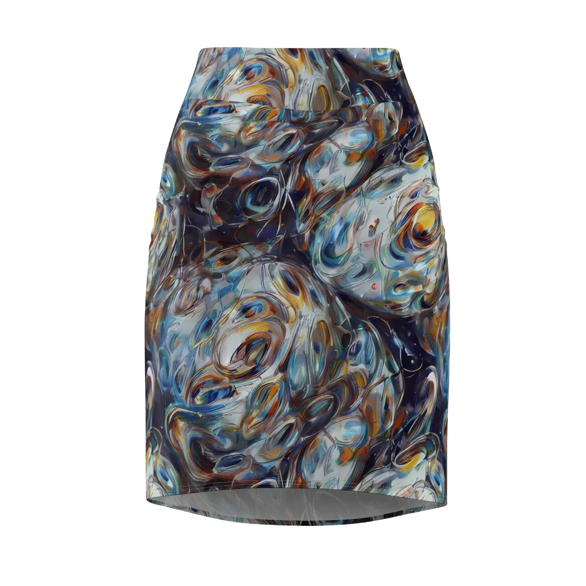 Mercury Bloom on Pencil Skirt — Front