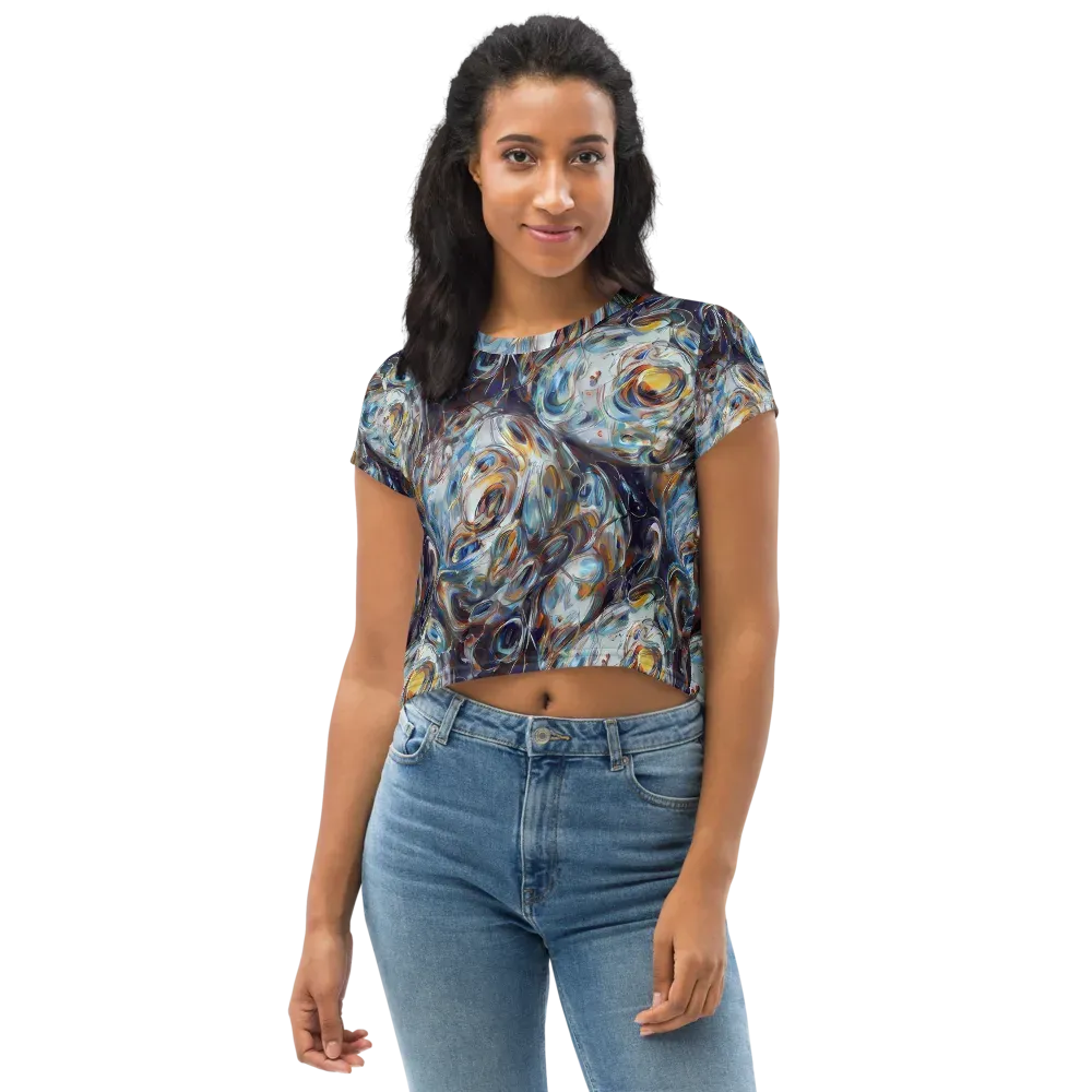 Mercury Bloom on Crop Tee — Front