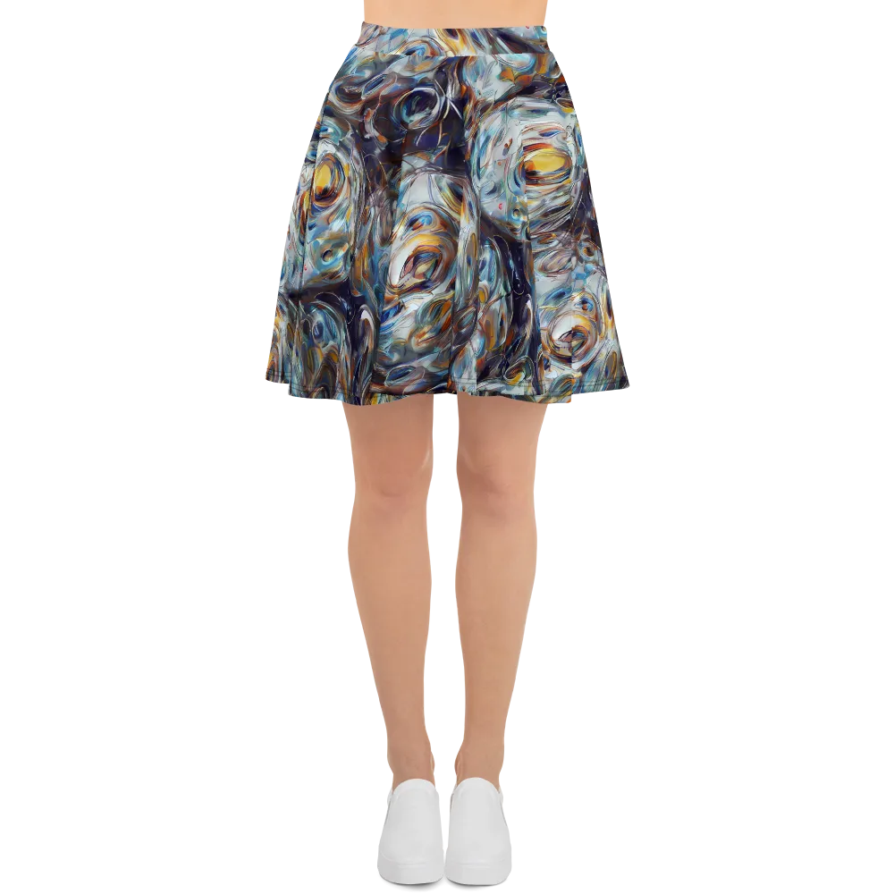 Mercury Bloom on Skater Skirt — Front