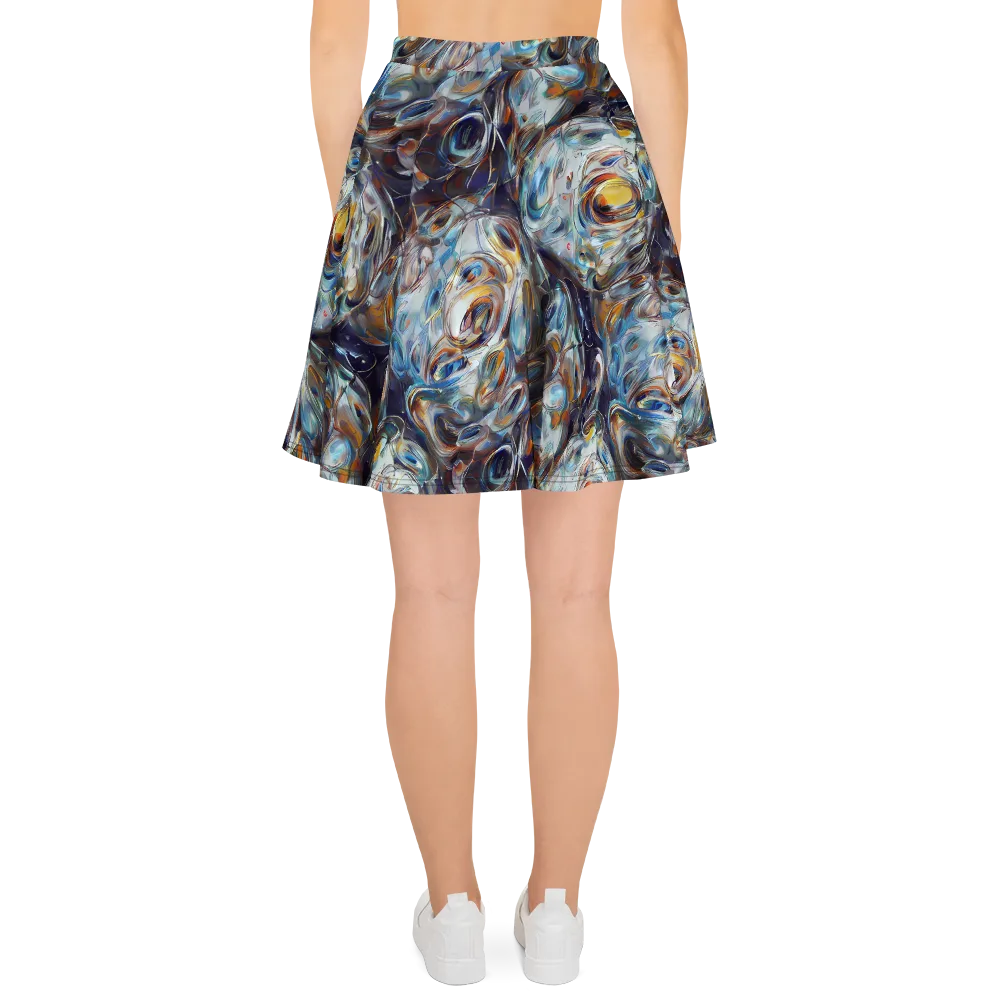 Mercury Bloom on Skater Skirt — Back