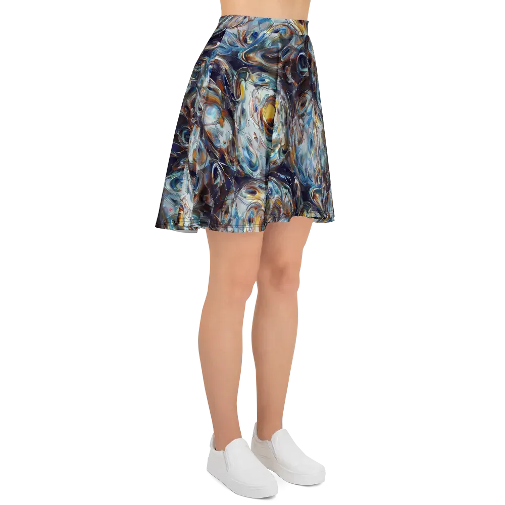 Mercury Bloom on Skater Skirt — Right