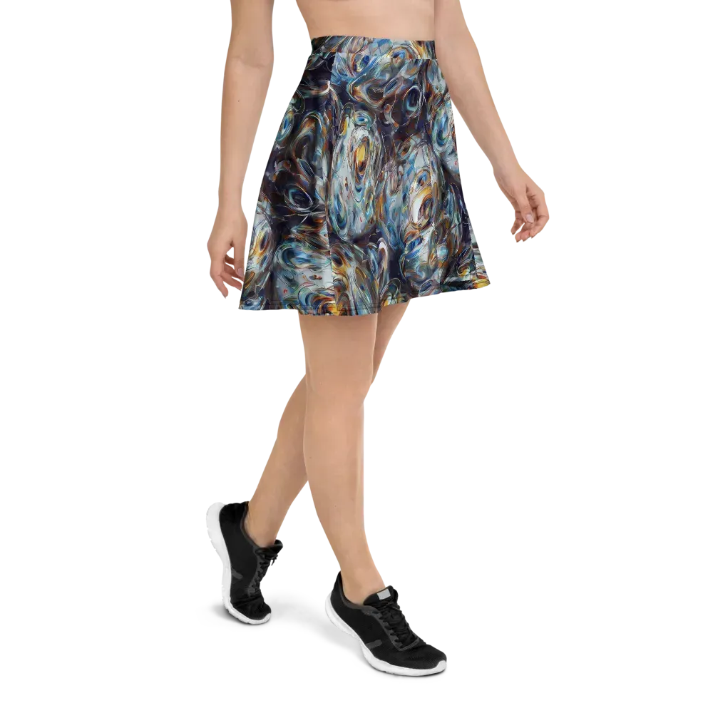 Mercury Bloom on Skater Skirt — Right