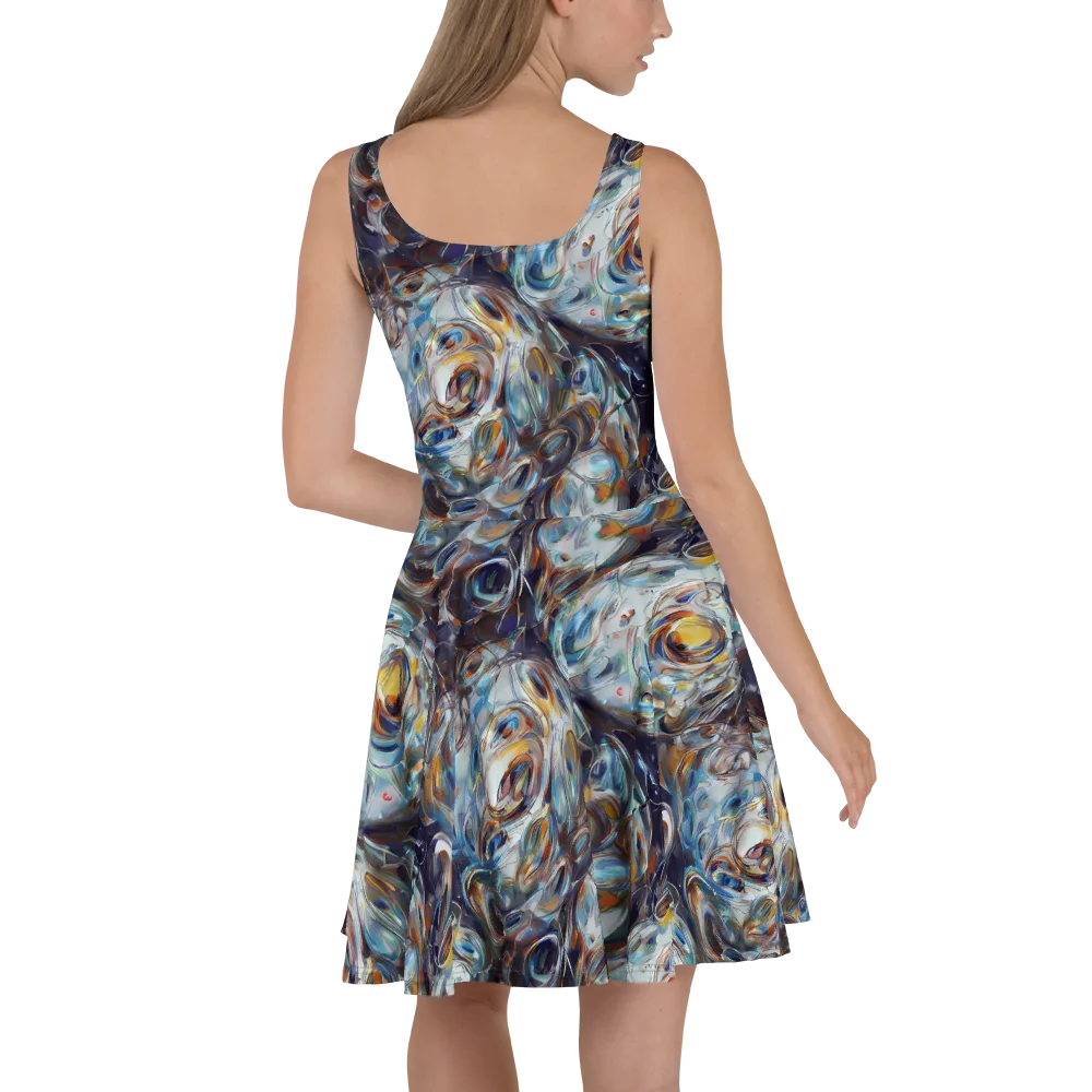 Mercury Bloom on Skater Dress — Back