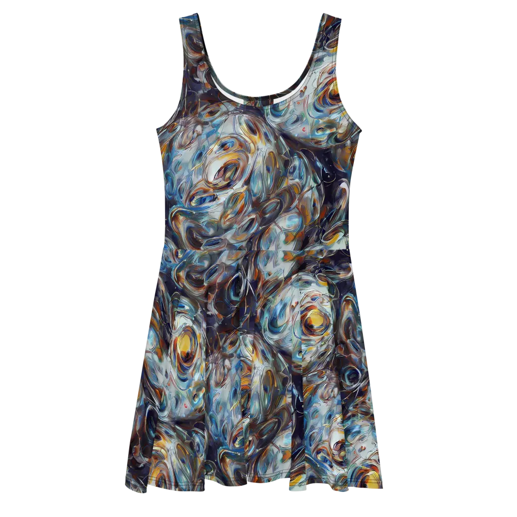 Mercury Bloom on Skater Dress — Front