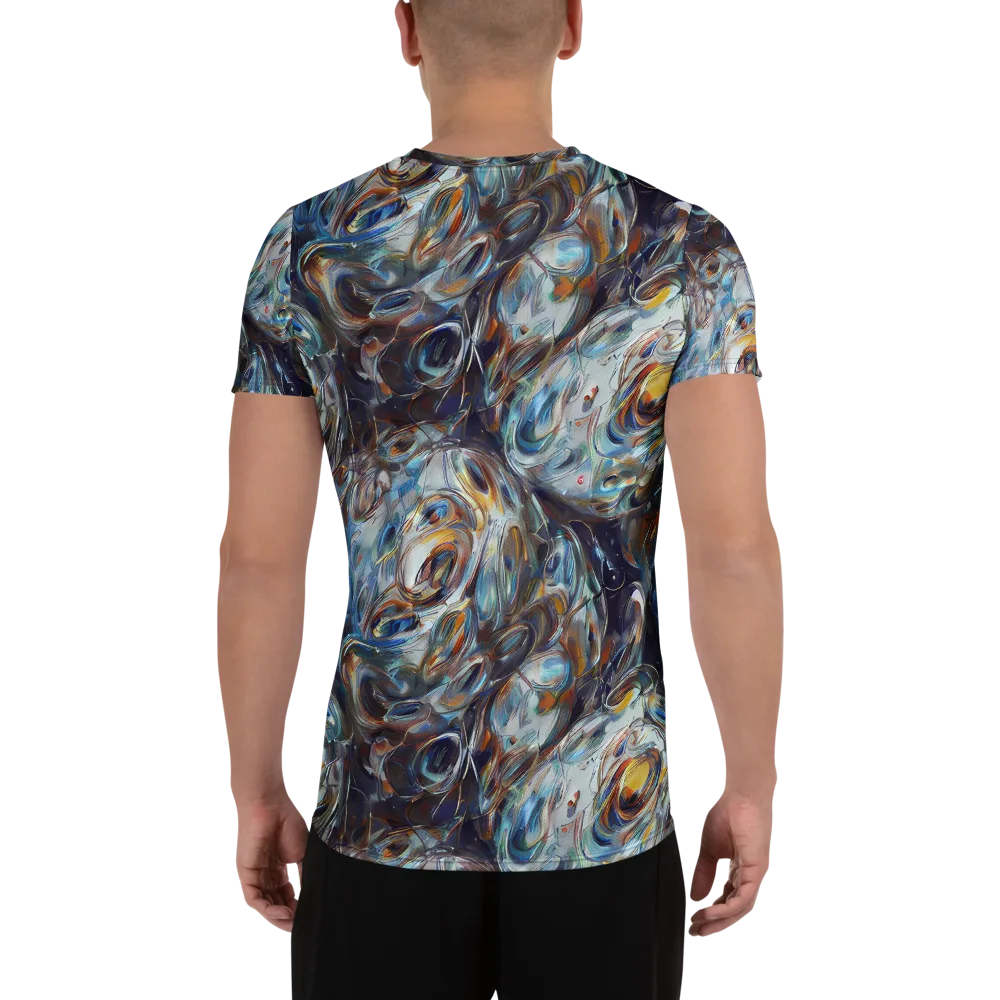 Mercury Bloom on Men's Athletic T-Shirt — Back
