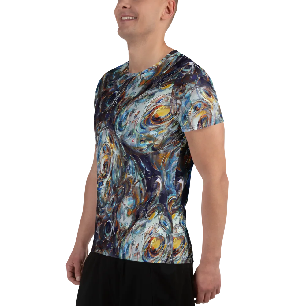 Mercury Bloom on Men's Athletic T-Shirt — Left