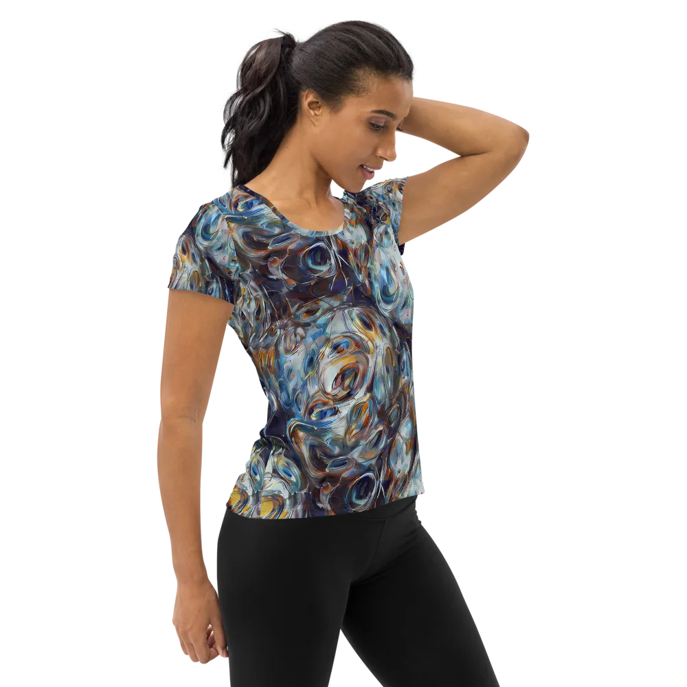 Mercury Bloom on Women's Athletic T-Shirt — Right