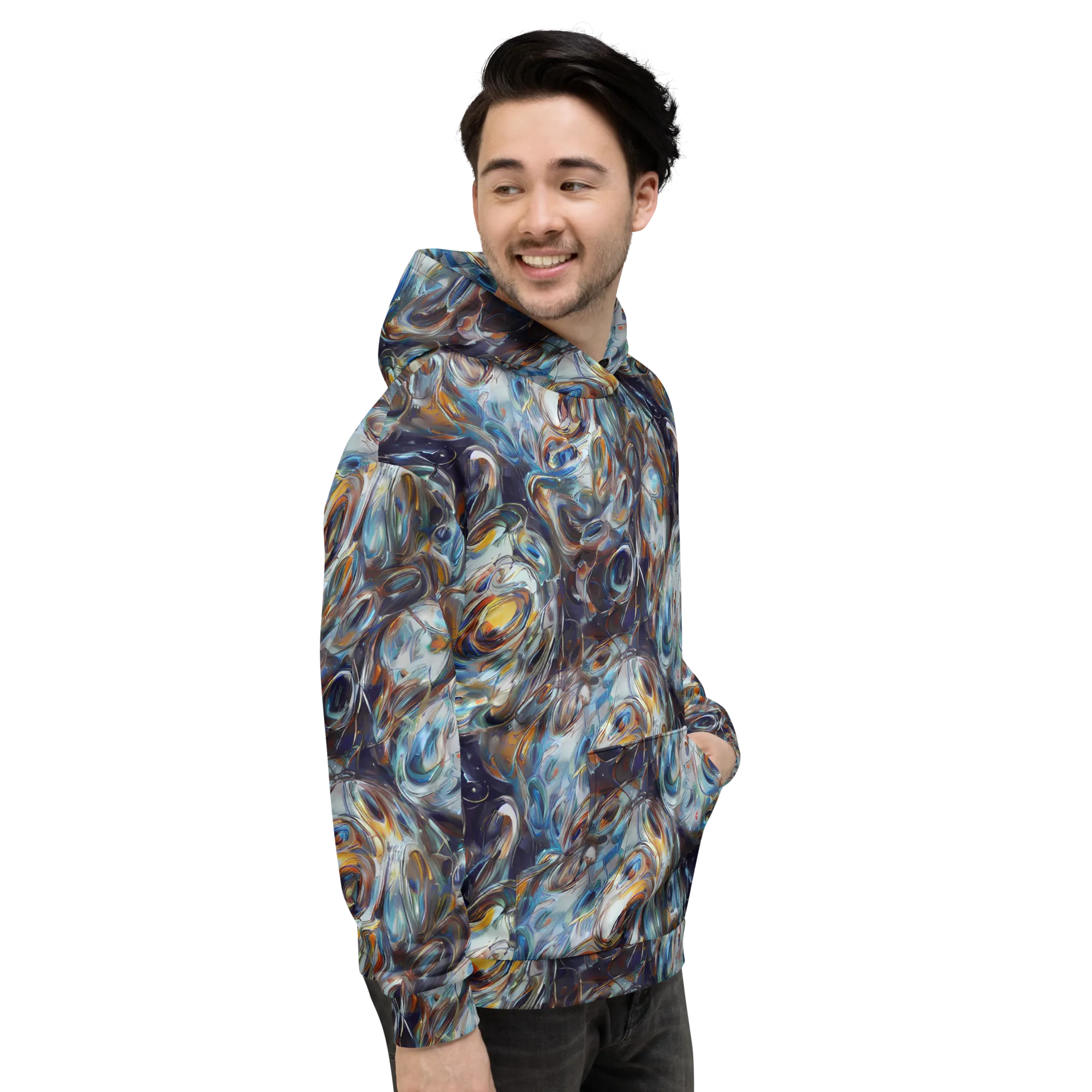 Mercury Bloom on Hoodie — Right