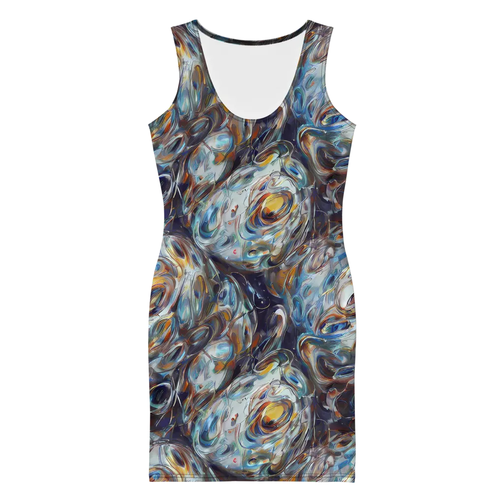 Mercury Bloom on Bodycon Dress — Front