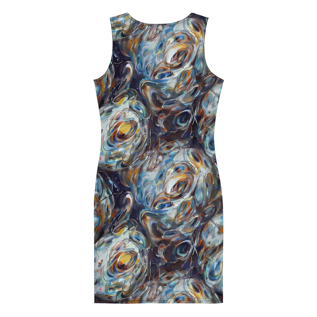 Mercury Bloom on Bodycon Dress — Back