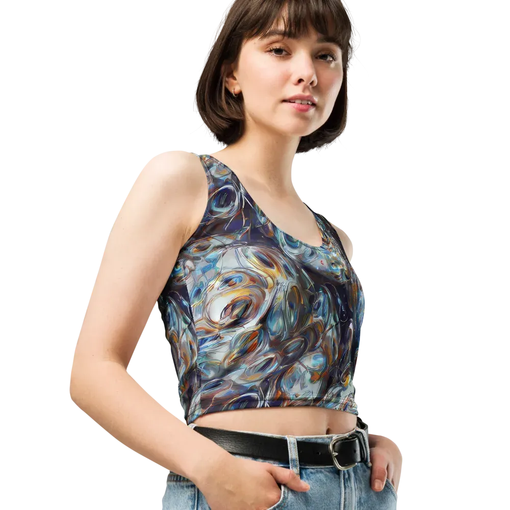 Mercury Bloom on Crop Top — Right Front