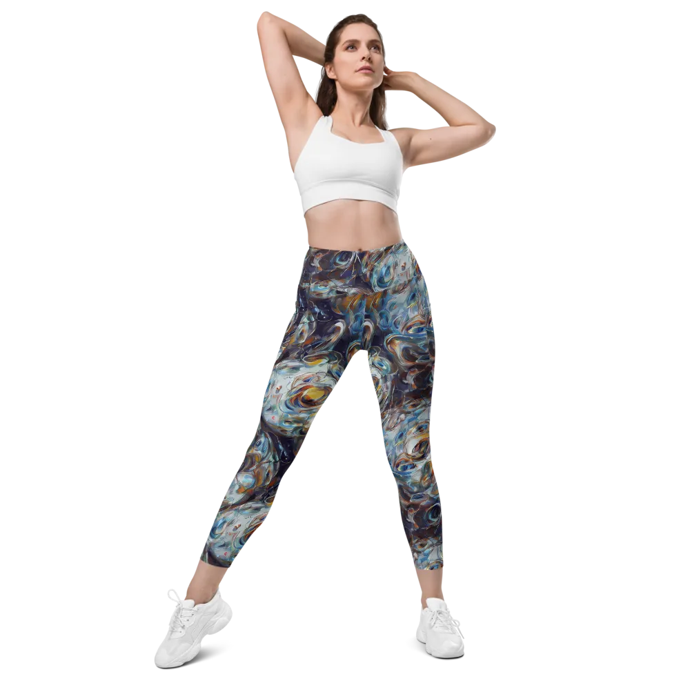 Mercury Bloom on Leggings with Pockets — Front