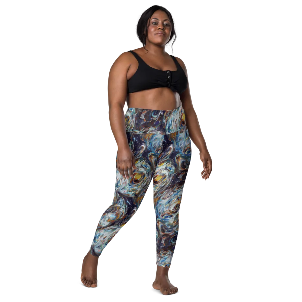 Mercury Bloom on Leggings with Pockets — Front