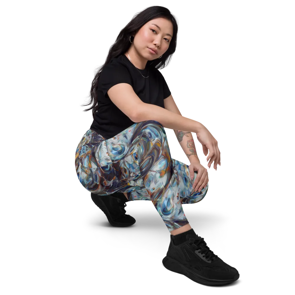 Mercury Bloom on Leggings with Pockets — Right Front