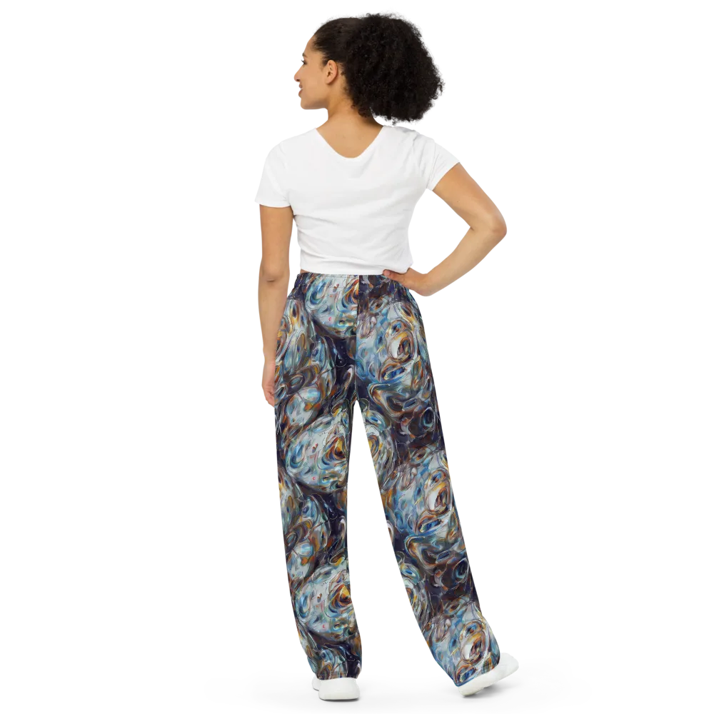 Mercury Bloom on Wide-Leg Pants — Back