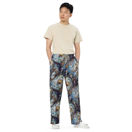 Mercury Bloom on a Wide-Leg Pants