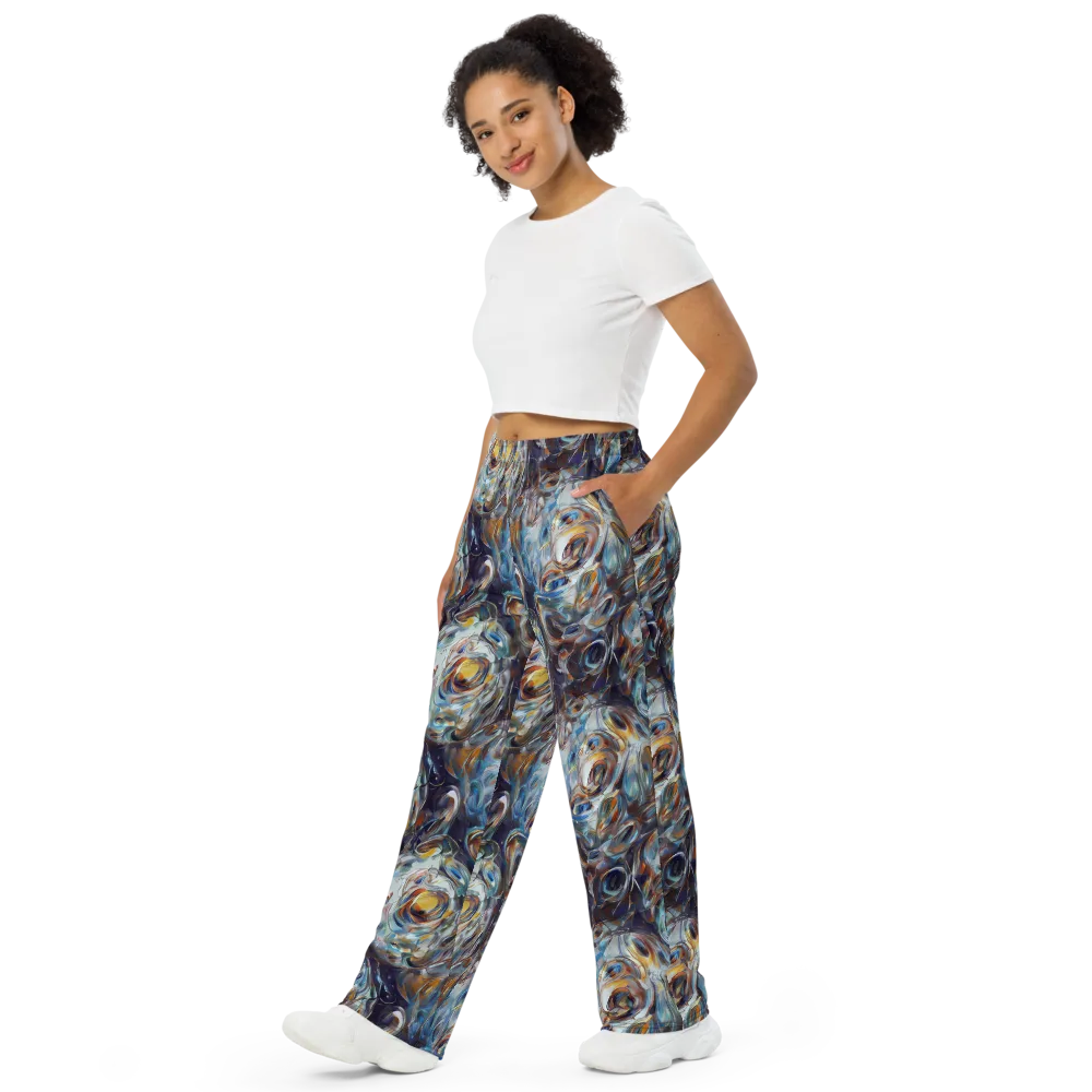 Mercury Bloom on Wide-Leg Pants — Left Front