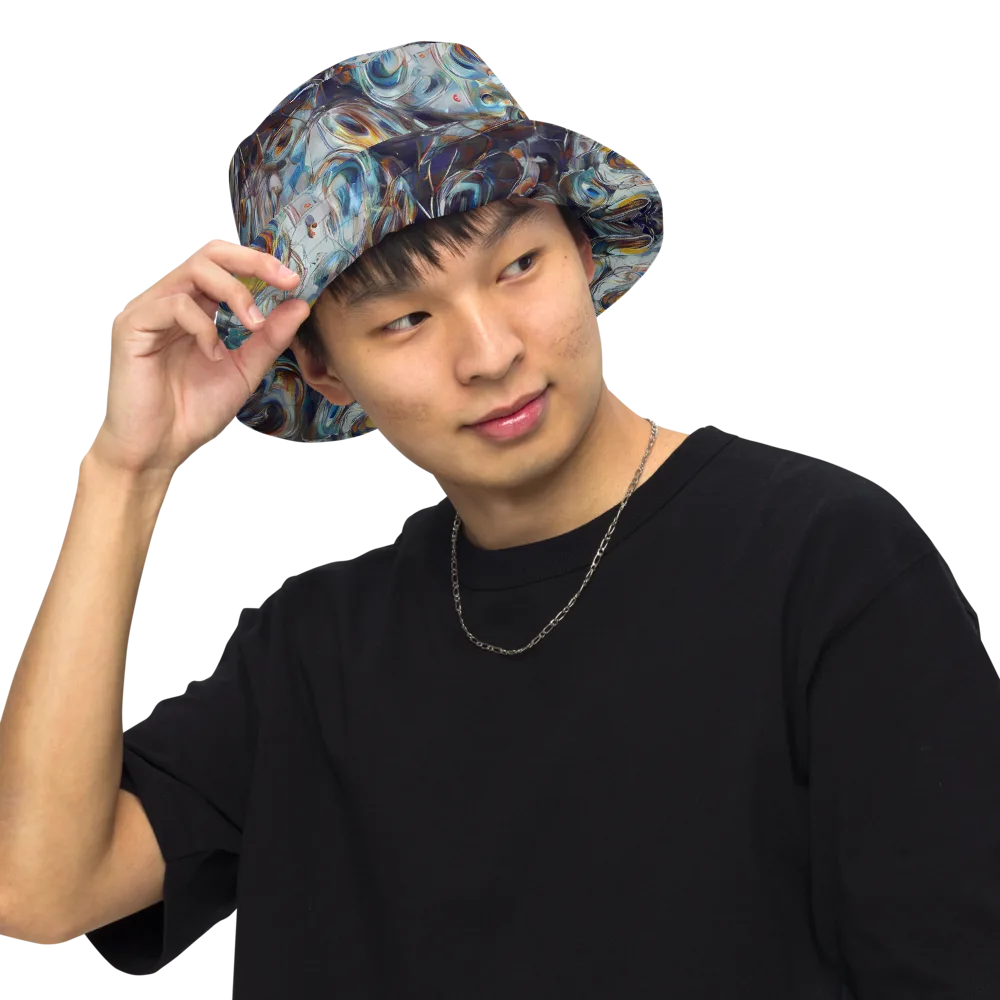 Mercury Bloom on Reversible Bucket Hat — Front Inside
