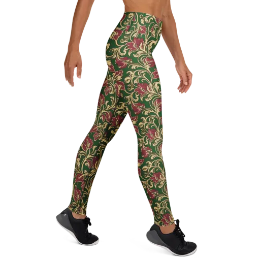 Emerald Rococo on a Yoga Leggings