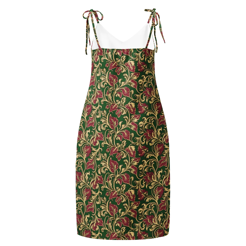 Emerald Rococo on Slip Dress — Back