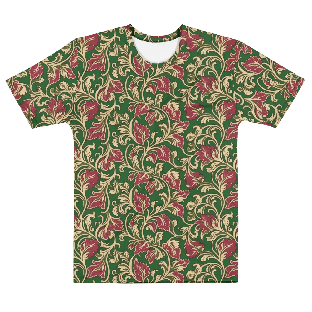 Emerald Rococo on Men's Cotton Crew Neck T-Shirt — Front