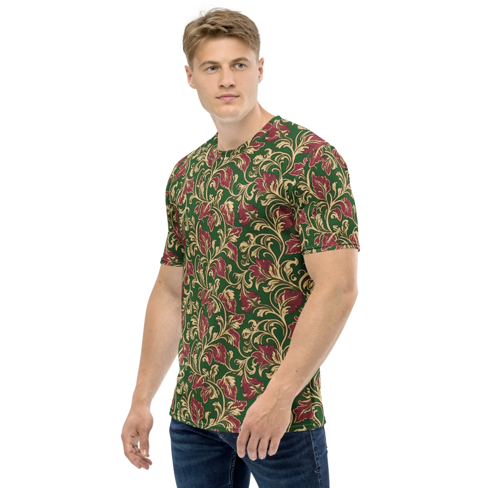 Emerald Rococo on Men's Crew Neck T-Shirt — Left
