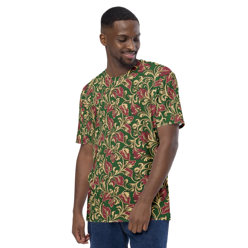 Emerald Rococo on Men's Crew Neck T-Shirt — Left