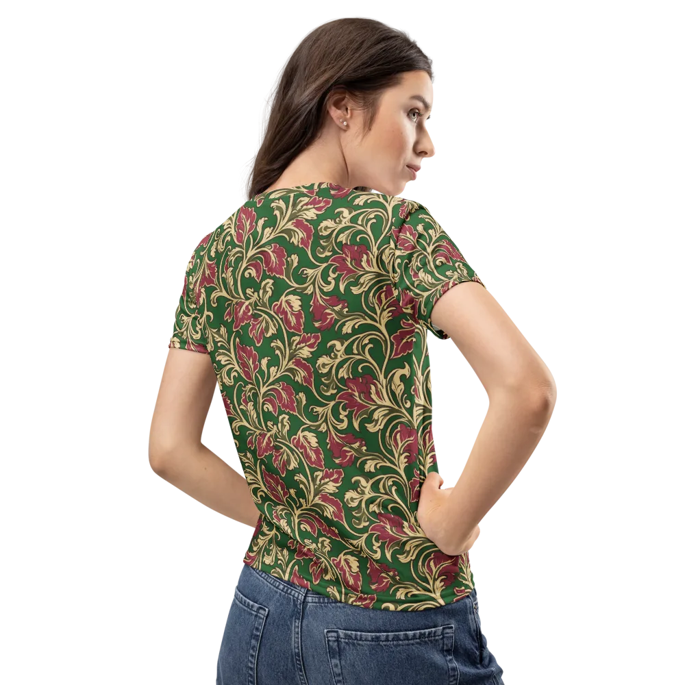 Emerald Rococo on Women's Crew Neck T-Shirt — Back