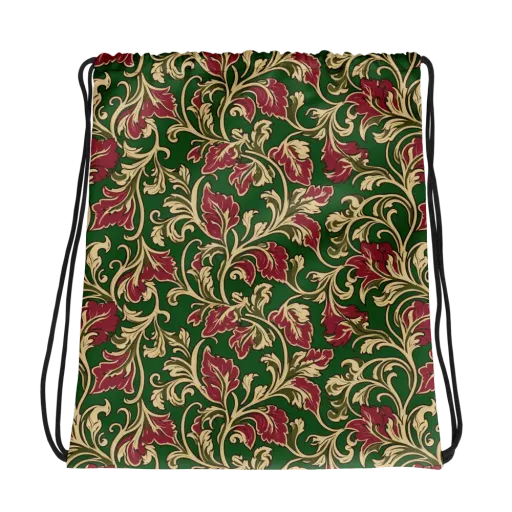 Emerald Rococo on a Drawstring Bag