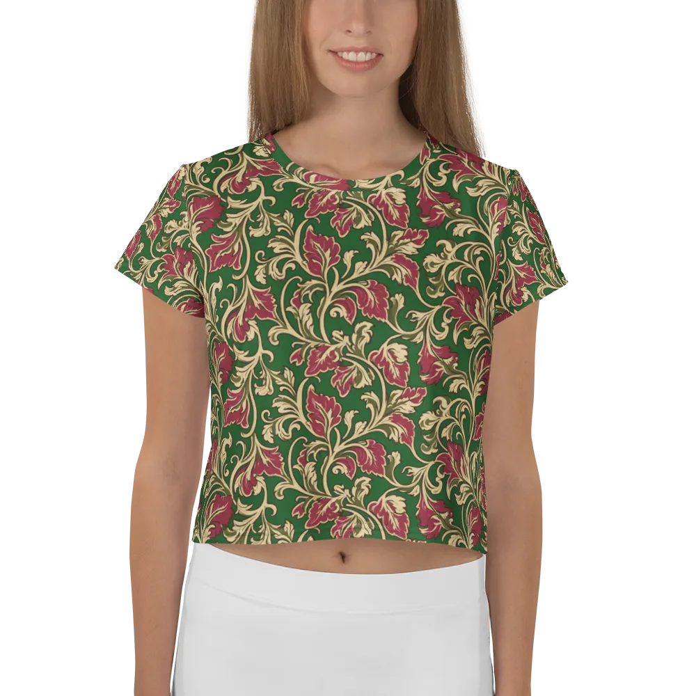Emerald Rococo on Crop Tee — Front